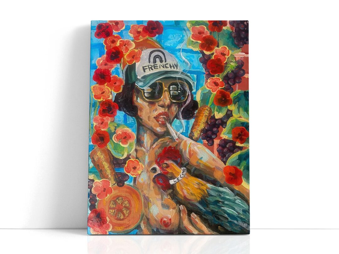 Frenchy painting, acrylic on canvas