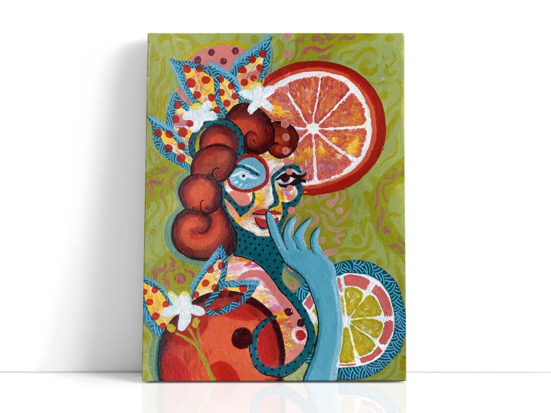 Juicy painting, acrylic on canvas